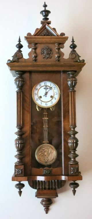 Antique Junghans Large German Wall Clock Vienna Regulator 1914