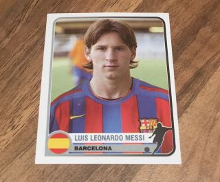 2005 Lionel Messi Rookie Panini Champions Of Europe Sticker 74