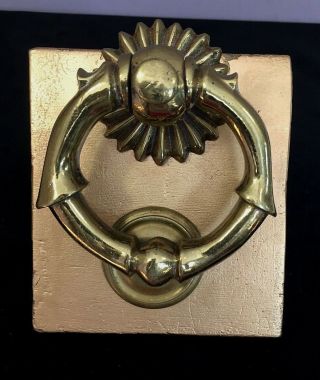 Unique Vintage Heavy Brass Door Knocker