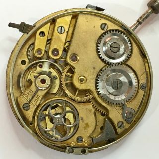 Antique Swiss Made Unbranded Minute Repeater Pocket Watch Movement.