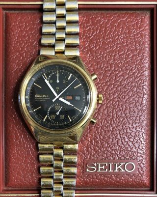 Vintage Seiko Black Panda Automatic Chronograph 6138 - 8020