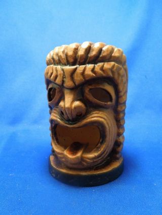 Vintage Ceramic Tiki Polynesian Head Decorative Cigarette Ash Tray