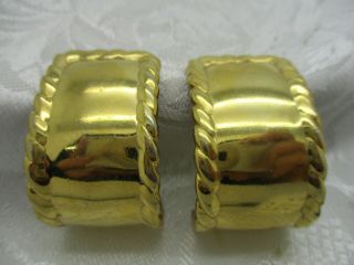 Vintage Jewelry Large Signed Givenchy Paris York Runway Clip Earrings