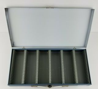 Vintage Smith Victor Metal 35mm Slide Coin Storage Box Case Holds 150