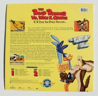 Vintage 1994 The Road Runner Vs.  Wilee Coyote Laserdisc LD 2