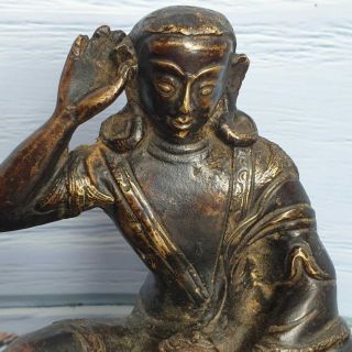 Fine Antique Chinese Tibetan Bronze Buddha Statue Seated in Meditation 3