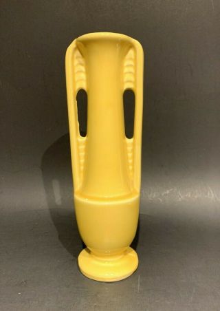 Vtg 1930s Shawnee Pottery Bright Yellow Art Deco 8 " Bud Vase Marked Usa 1178