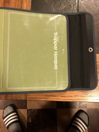 Vintage Mead Trapper Keeper School Binder Folder Green Notebook