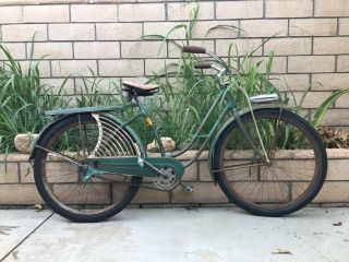 Antique Prewar Skip Tooth Elgin Balloon Tire Vintage 26 " Women’s Bicycle Ratrod