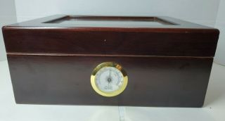 Quality Importers Cigar Humidor,  With Humidifier And Humidity Gauge
