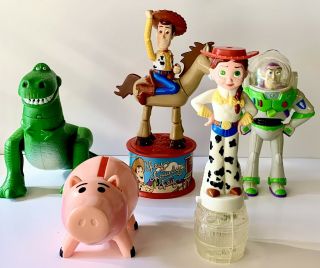 Vintage Mcdonald Happy Meal Disney Toy Story 2 Candy Dispenser Set Of 5 (1999)