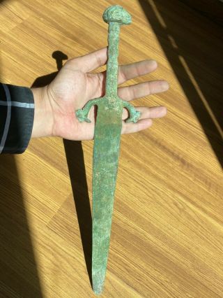 Wonderful Unique Ancient Roman Wonderful Bronze Ram Head Sword 40cm