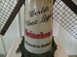 Property of Van Munching NY Antique Heineken Windmill Lighted Display Sign Rare 3