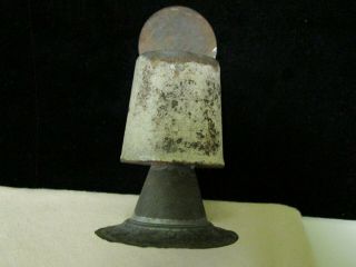 Antique Primitive Articulated Tin Match Safe With Exterior Striking Surface.