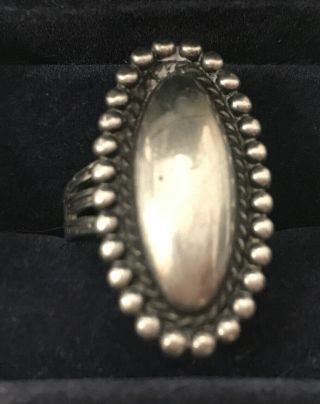 Vintage Old Pawn Native American Fred Harvey Era Sterling Silver Stamped Ring