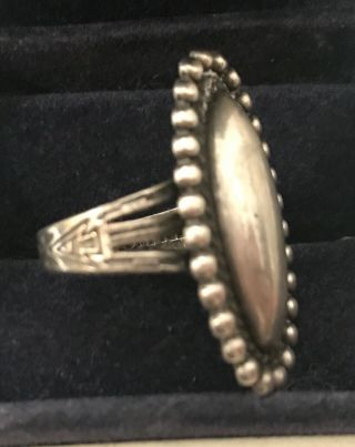 Vintage Old Pawn Native American Fred Harvey Era Sterling Silver Stamped Ring 2