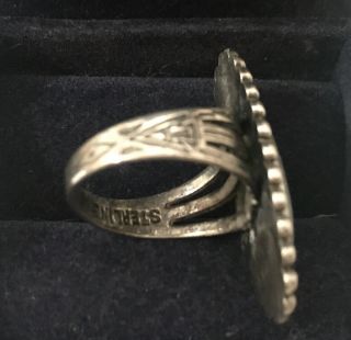 Vintage Old Pawn Native American Fred Harvey Era Sterling Silver Stamped Ring 3