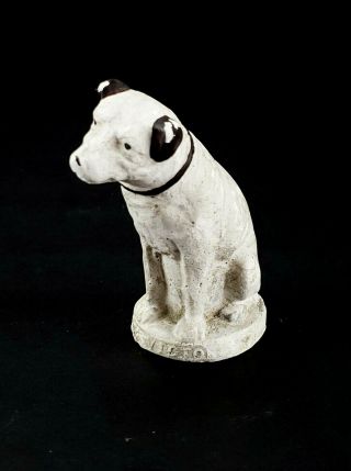 Vintage Victor Rca Nipper Dog " His Masters Voice " Chalkware Figurine Statue 3 "