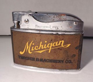 Vintage Michigan Tractor & Machinery Caterpillar Brother Lite Lighter