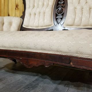 Antique Eastlake Victorian Carved Walnut Sofa Love Seat Settee 65 