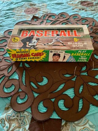 Vintage 1968 Topps Baseball Card Empty Wax Pack Display Box