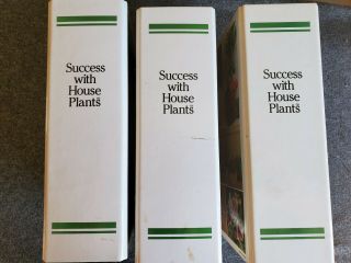 Set Of 3 Vintage Binders Of Success With House Plants Cards 1985