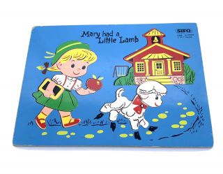Vintage Sifo Wooden Puzzle Mary Had A Little Lamb