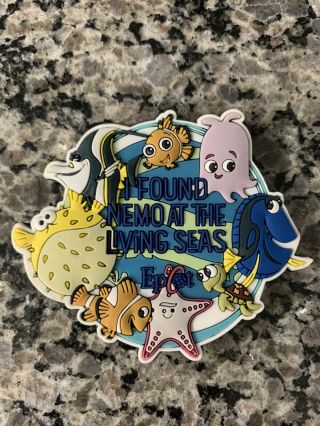 Finding Nemo Rubber Magnet Vintage Htf Epcot - I Found Nemo At The Living Seas