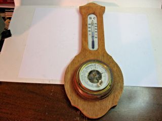 Vintage European Celcius Thermometer And Barometer
