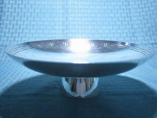 Vintage Japanese Sterling Silver Pedestal Dish Bowl Marked 505g