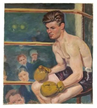 Cornelius Van Fulpen Antique Wpa Era Boxer American Boxing 1940 