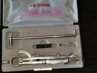Vintage Rotring Drawing Set Drafting Kit Engineering Precision,  Protractor Tool. 3