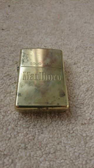 vintage brass marlboro zippo Lighter 3