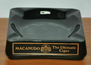 Macanudo Cigar Bar Ashtray " The Ultimate Cigar " Wade Pdm England Black & Gold