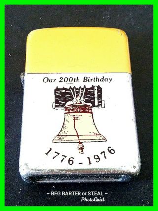 Unique Vintage 200th Birthday Liberty Bell Storm King Cigarette Lighter