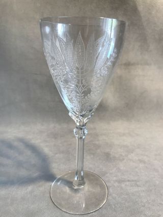 Pv02278 Vintage Clear Fostoria 5098 / 305 Fern Water Goblet