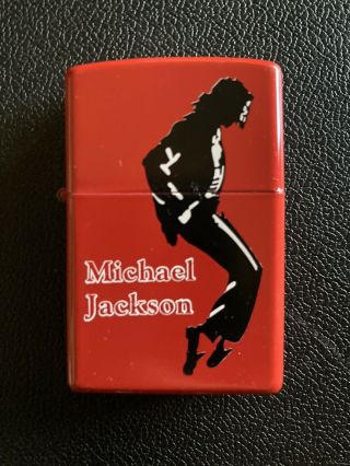 Michael Jackson Red Zippo Lighter Rare