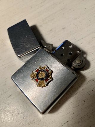 “vintage” Zippo Lighter “ladies Auxiliary V.  F.  W.  Veterans Of Foreign Wars