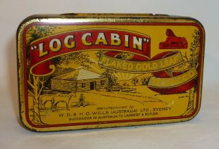 Log Cabin - Flaked Gold Leaf - Tobacco Tin - 2oz