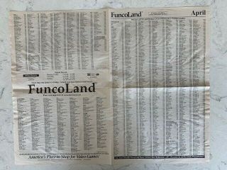 Funcoland Newspaper Vintage Ad Price List April 1997