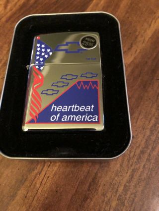 Chevy Zippo Lighter Heartbeat Of American