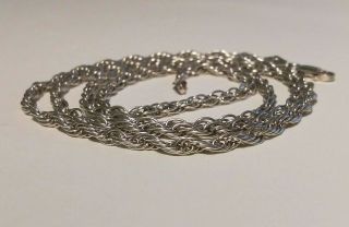 Vtg 925 Sterling Silver Italy Milor Prince Of Wales Link Necklace 24 " Long