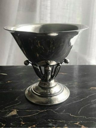 Georg Jensen Sterling Silver Pedestal Compote Bowl Circa 1927 Art Nouveau