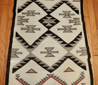 An Attractive Antique Authentic Navajo Red Mesa Rug (Runner) 34 