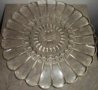 Vintage Collectible Sunflower Depression Glass Platter Tray Decorative Daisy