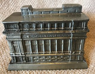 Vtg Banthrico Cast Metal Bank - Northern Trust Company Of Chicago Building G5