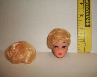 VINTAGE 1960S CLONE FASHION QUEEN HEAD ONLY WITH 2 WIGS 3