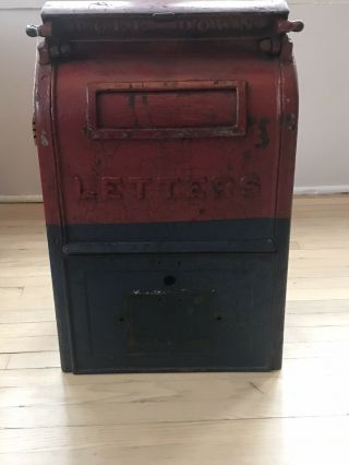 Vintage Antique Cast Iron U.  S.  Post Office Mailbox Danville Mfg.  24 " Pa Heavy