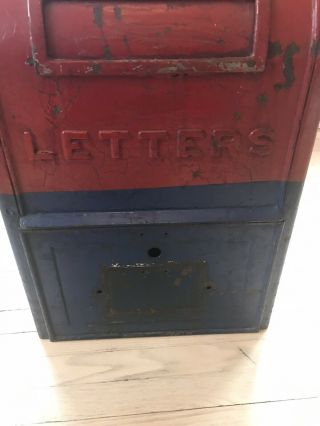 Vintage Antique Cast Iron U.  S.  Post Office Mailbox Danville Mfg.  24 