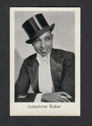Josephine Baker Dancing Film Star Vintage 1930s Josetti Cigarette Card